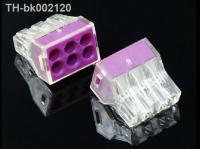 ☇❦ 20pcs/lot PCT-106 Push Wire Wiring Connector For Junction Box 6 pin Conductor Terminal Block AWG 18-12