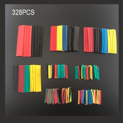 328pcs 2:1 Polyolefin Shrinking Assorted Heat Shrink Tube Wrap Wire Cable Insulated Sleeving Tubing Set Electrical Circuitry Parts