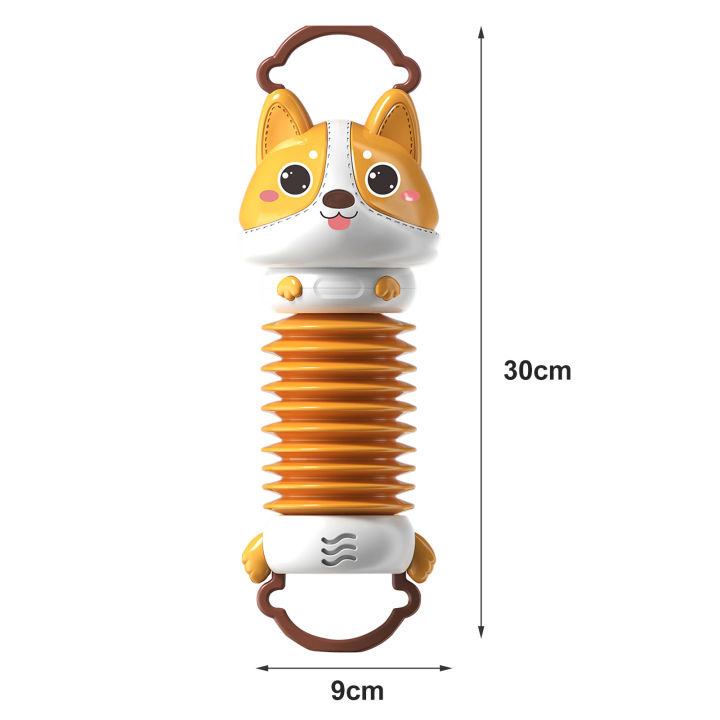 หีบเพลงของเล่นของเล่นรถที่นั่งสำหรับเด็กทารกหีบเพลงของเล่นดนตรีสำหรับทารกและลูกสุนัขปลอดภัยและง่ายต่อการเล่นพร้อมที่จับพัฒนาการประสานงานด้วยมือและความสามารถทางดนตรี