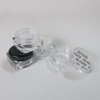 HOT JKCXLLAQESS 531[HOT SHEJIQWQESS 531] 100X3G Clear Square Refillable PS Cream Jar Black Cosmetic Container 3ML ขวดพลาสติกใสขวดตัวอย่าง Jar