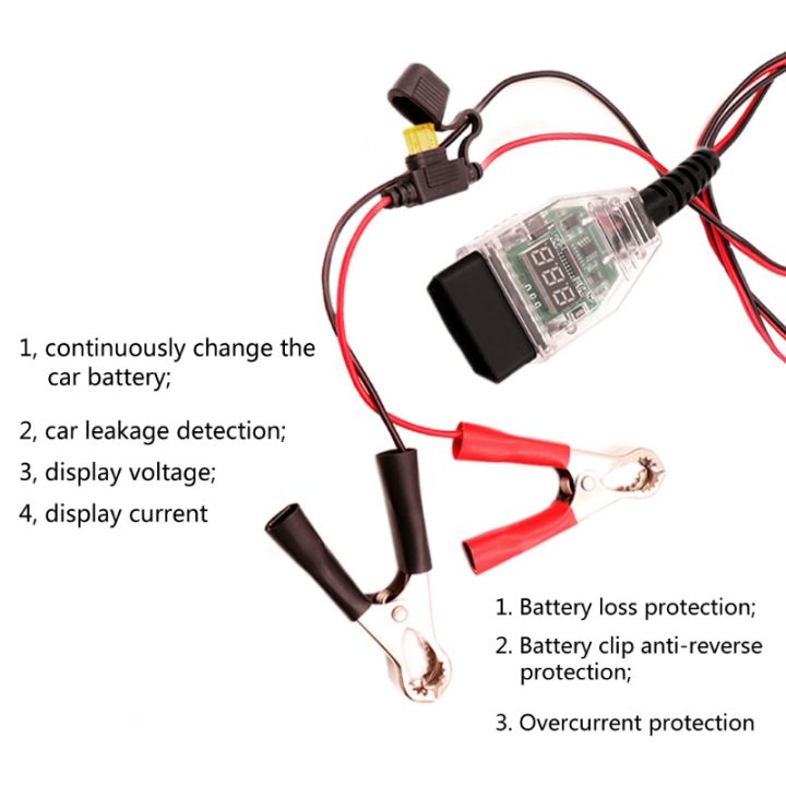 เครื่องมือเปลี่ยนแบตเตอรี่รถยนต์-obd2-รถยนต์หน่วยความจำคอมพิวเตอร์เครื่องสำรองไฟฉุกเฉินการเปลี่ยนสายเคเบิล