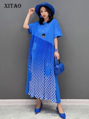 XITAO Print Casual Dress Women Personality Fashion Loose Dress