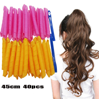 45CM 36Pcs Hair Rollers Snail Shape Not Waveform 6 Sticks Spiral Round Curls Hair Curler Soft Hair Curler Bendy Hair Rollers DIY