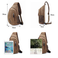 Men Canvas Small Sling Bag Solid Zipper Outdoor Casual Military Waist Pack Sling Chest Bag