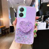 KOSLAM เคสโทรศัพท์พับเป็นขาตั้งได้รูปหัวใจเงางามสำหรับ VIVO Y27 4G 5G Y36 4G 5G Y02A Y02 Y35 Y22 Y16 Y02S Y77 Y75 Y76 Y33S Y21T Y21 Y15A Y15S Y51A Y51 Y72 Y20S Y12A Y50 Y20i Y20มีขาตั้งดีไซน์ใหม่ TPU นิ่ม Y30ในตัวปลอกโทรศัพท์มือถือในสต็อก