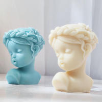 Lily Girl Desktop Mold Gypsum DIY Silicone Mold Candle Aromatherapy