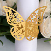 50PiecesSet Butterfly Style Laser Cut Paper Napkin Rings napkins Holders Ho Wedding Favors Table Decoration