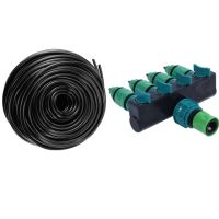 1 ชุด สวน ชลประทาน 4-Way Tap ท่อ Splitter สวน หยด 1 Pcs 50M Watering Tubing ท่อ Pipe