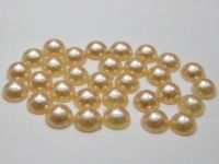 2000 Champagne Half Pearl Bead 4mm Flat Back Round Gems Scrapbook Craft Beads