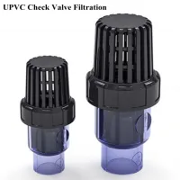 I.D 25~63mm UPVC Bottom Check Valve Garden Irrigation Pipe Connector Water Pump Water Inlet Outlet Filter Aquarium Tube Joint Watering Systems  Garden