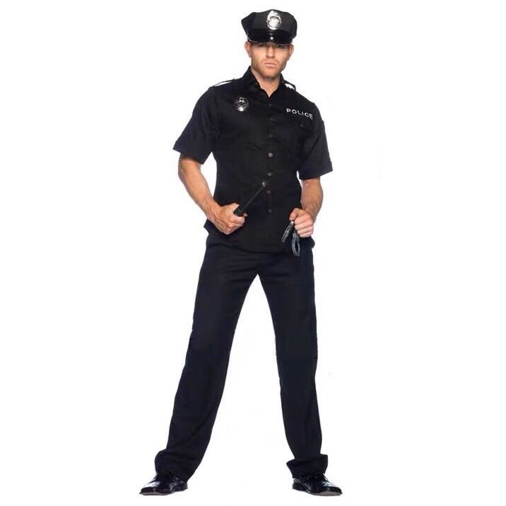 ชุดตำรวจ ชุดMenS Police Cop Costume ชุดแฟนซี ชุดฮาโลวีน Halloween 🚚ด่วนมีส่งGrab