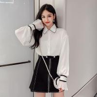 White Shirt Korean Style Fashion Women Long Sleeve Blouse Plus Size Top Office Attire