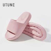 UTUNE รองเท้าแตะห้องน้ำนวดป้องกันกลิ่น สไลด์กันลื่นนุ่มแต่เพียงผู้เดียวหนาสำหรับผู้หญิงผู้ชายอาบน้ำแพลตฟอร์มรองเท้ารองเท้าแตะในร่มฤดูร้อน