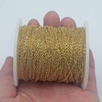 10m/lot Stainless Steel Metal Cable Link Chain 1mm 1.5mm 2mm Width Silver Rose Gold Necklaces Bracelets Jewelry Making By Meters