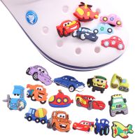 1-20Pcs Car Fashion Popular Cartoon Excavator PVC Shoe Charms Clog Accessories Designer Shoe Decoration Fit Croc Jibz Wristbands