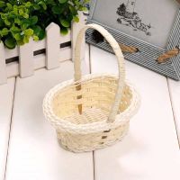 ✙✽ Willow Flower Basket Rattan Living Room Portable Flowers Baskets Home Multi-Functional Storage Basket For Outdoor Picnic