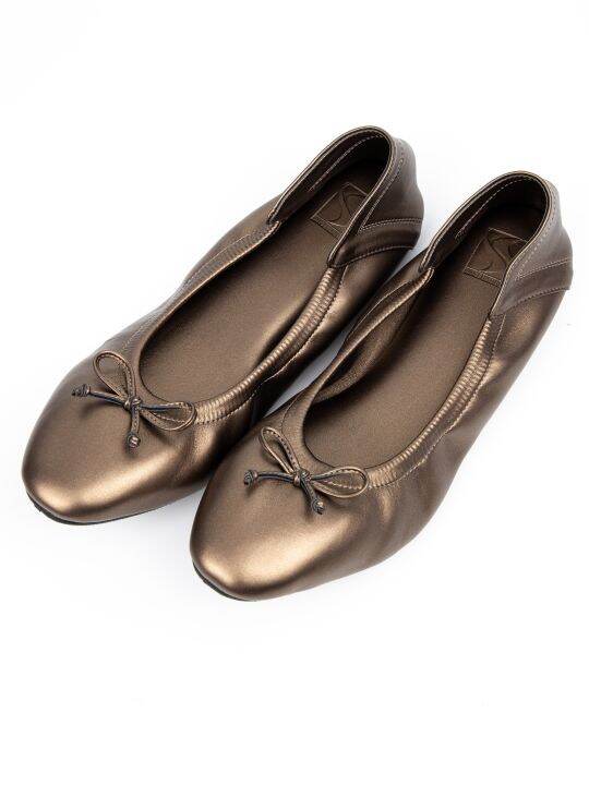 sincera-brand-premium-flat-shoes-คัชชูสีน้ำตาล-metallic-brown-รองเท้าคัชชูส้นแบน-คัชชูส้นเตี้ย-หนังนิ่ม-ไม่กัดเท้า