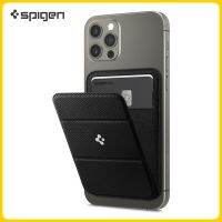 Spigen เคสผู้ถือบัตรแม่เหล็กแบบพับอัจฉริยะสำหรับ Magsafe สำหรับ14 13 12 Pro Max มินิการ์ดดูดซับกระเป๋าโทรศัพท์