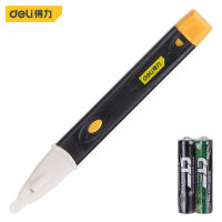 deli ปากกาวัดไฟ ปากกาเช็คไฟ ทดสอบไฟรั่ว ปากกาทดสอบไฟฟ้า มีเสียงแจ้งเตือน Voltage Tester แบบไม่สัมผัส Non-Contact แถมฟรี ถ่าน เครื่องตรวจจับ Narmall