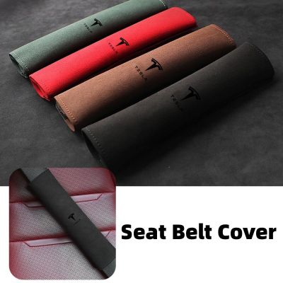 Car Seat Belt Shoulder Cover Auto Protection Soft Interior Accessories For Tesla Model 3 Y S X Roadster Bonina Coil