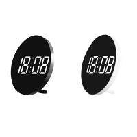 9Inch LED Digital Wall Clock Remote Control Light Sensor Mode Power-Off Memory Table Clock Wall-Mounted Dual Alarm