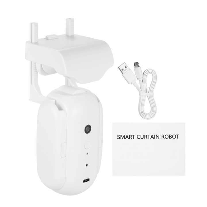 keykits-bt-automatic-curtain-opener-closer-robot-wireless-smart-curtain-motor-timer-voice-control-smart-home-automation-device-for-curtain-track-rod-replacement-for-amazon-alexa-goog-le-assistant