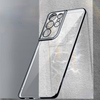 ✟☞❦ Plating Phone Case for Samsung Galaxy S20 S21 Plus Ultra S21 Funda S21Plus S21Ultra S20Plus S21Ultra Clear Thin Silicone Covers