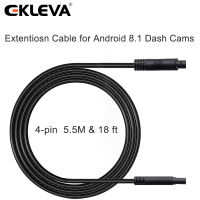 EKLEVAสายไฟDash Camกล้องสำรองด้านหลังดูกระจกกล้องบันทึก (4-Pin 18ft/5.5M) สำหรับAndroid 8.1กล้องติดรถยนต์