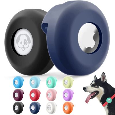 【DY】Silicone Airtag Case For Apple Cat Dog Collar Clip Cover Pet Anti-loss Locator Tracker Protective Sleeve Airtags Accessories