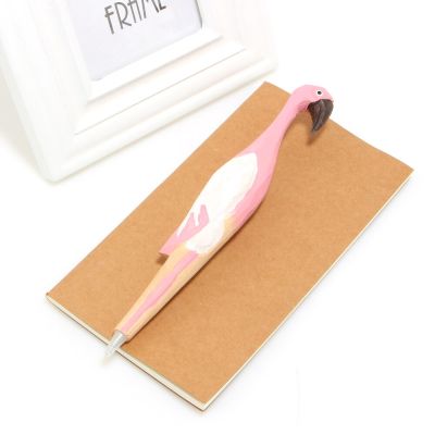 Novelty Creative fashion Flamingo ballpoint pen and pen holder school office supplies Gifts for kids Pens