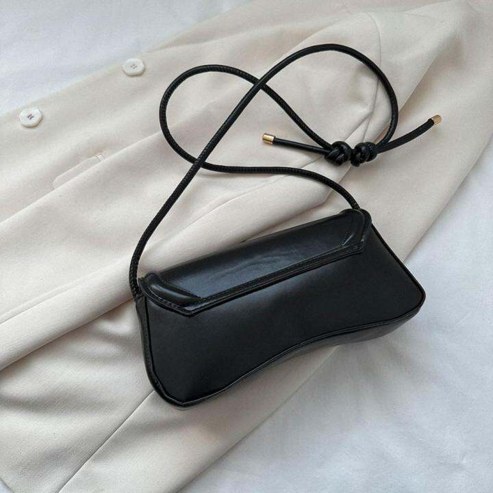 กระเป๋าสะพายไหล่แฟชั่นสำหรับผู้หญิงกระเป๋า-crossbody-กระเป๋าแบบหนีบแขนเรียบง่ายสีทึบอ่อนน้ำหนักเบาสำหรับการเดินทางทุกวัน