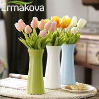 ERMAKOVA Modern Multistyle Ceramic Vase Restaurant Bar Cafe Porcelain Bud Flower Vase Ornament Home Restaurant Wedding Decor