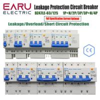 【jw】♦☃  DZ47LE-63/125 Husehold Air RCBO Leakage Protector 1P N 2P 3P N 4P AC400V Three-Phase Overload Protection Circuit