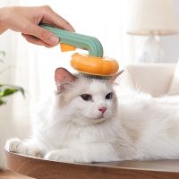 Pumpkin cat comb to go floating hair comb brush dog hair removal artifact to clean long hair special pet cat supplies Brushes  Combs