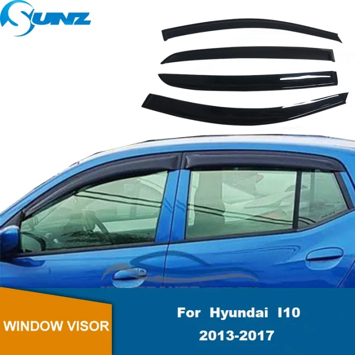 Door Window Visor Sun Rain Guards Wind Deflector For Hyundai I10 2013 ...