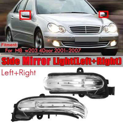 Pair Rearview Mirror Turn Signal Light Indicator Lamp for Mercedes-Benz W203 C-Class C280 C320 C350 Left &amp; Right 01-07