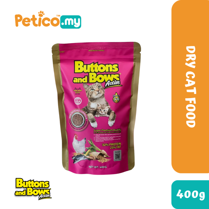 Buttons and discount bows cat food