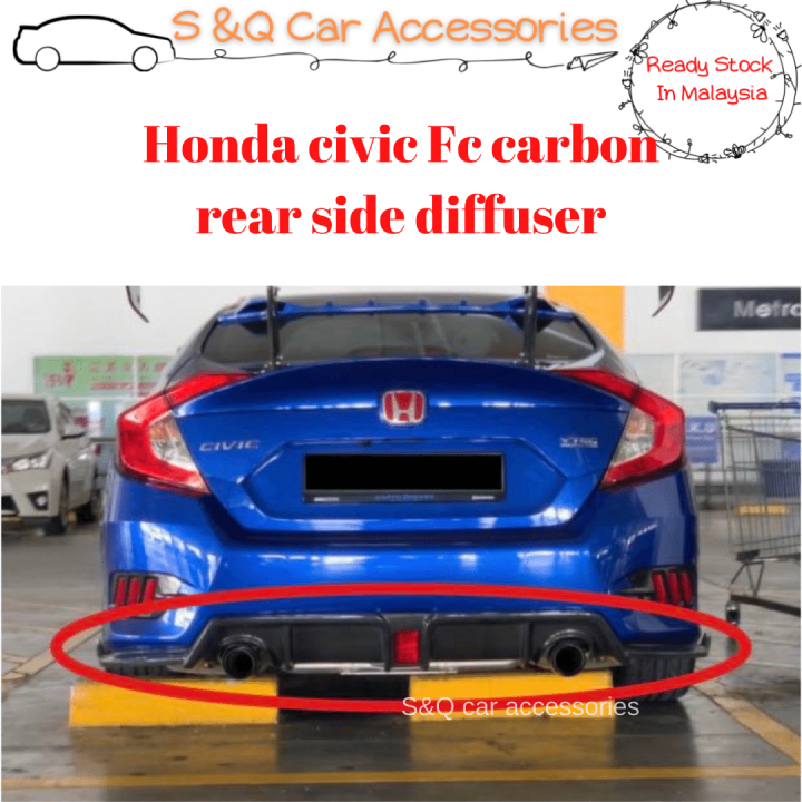 Honda civic Fc carbon rear side diffuser | Lazada