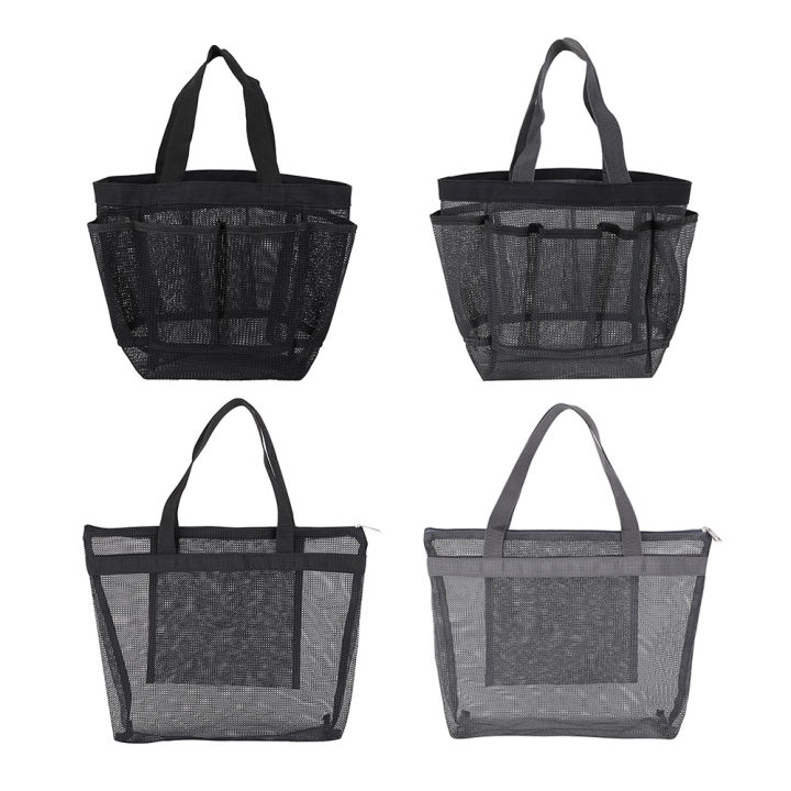 portable-toiletries-beach-storage-bag-shower-bag-cosmetic-storage-mesh-tote-bag-handbag