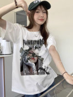 เสื้อยืด oversize KUMIKUMI เสื้อยืดโอเวอร์ไซส์ cotton วินเทจ ใส่เดินทาง คอกลม พร้อมส่ง/ใหม่