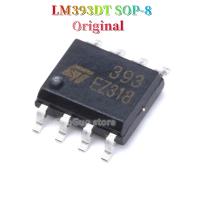 ชิปวงจรรวม LM393DT 10ชิ้นของแท้ SOP8 LM393 393 SMD เครื่องเปรียบเทียบแรงดันไฟฟ้าคู่ใหม่ของแท้