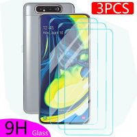 3 pcs 9H Protective Glass for Samsung Galaxy A80 A90 A9s A9 Pro 2019 A 80 90 A8 Plus A9 2018 Screen Protector on Tempered Film