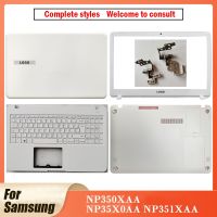 สำหรับ Samsung NP350XAA NP35X0AA ชุด NP351XAA ใหม่หน้าจอ LCD สำหรับแล็ปท็อปฝาหลังฝาปิดโน้ตบุคบานพับด้านล่างที่วางแขน⚡️?