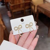 [COD] Needle Bow Knot Earrings Personality Fragrant Korean Wholesale