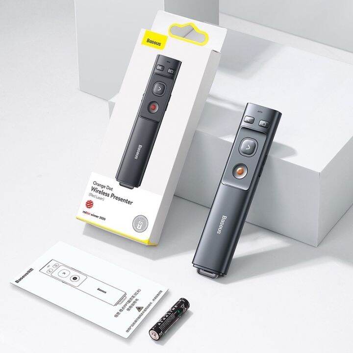 pro-โปรแน่น-ใหม่-รีชาร์จได้-baseus-เลเซอร์พอยเตอร์-type-c-รีโมทพรีเซน-ppt-wireless-remote-laser-pointer-presentation-ปากกาเลเซอร์-รีโมท-ไม้-กระดก-จู-น-รีโมท-รั้ว-รีโมท-รีโมท-บ้าน-จู-น-รีโมท