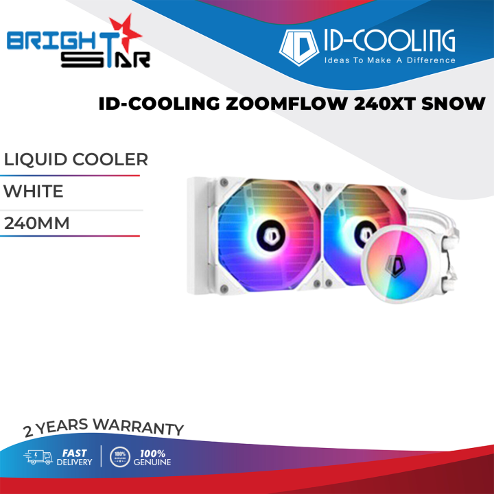 ID-Cooling Zoomflow 240XT 240mm AIO Liquid CPU Cooler Snow Edition | Lazada