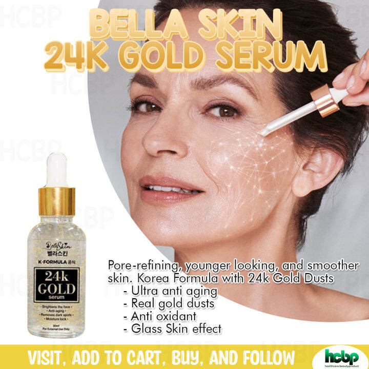 Bella Skin K- Formula 24k Gold Serum 30ml Glass skin effect, Ultra Anti ...