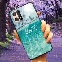 เคสกระจกนิรภัยสุดหรูสำหรับ Oppo Reno 7 4G เคสแข็งป้องกันแบบนิ่มกันกระแทกสำหรับ Oppo Reno 7 4G ลายดาวเคราะห์ CPH2363ดาวเปลือกหอยสุดหรู