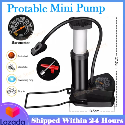 Air Pump for Bike With Barometer Portable UltraLight Steel High