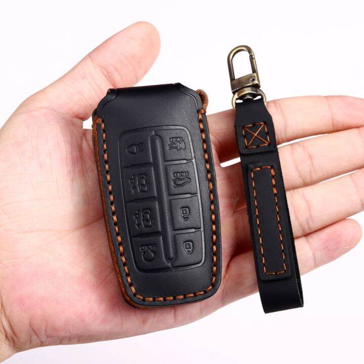 for-rohens-for-hyundai-genesis-8-button-g80-gv70-gv80-leather-car-key-case-cover-car-remote-key-holder-fob-shell-accessories